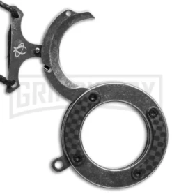 Mantis MK14scf Vicious Circle Carbon Fiber Folding Neck Knife - Stonewash Plain