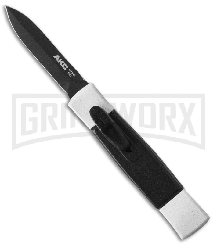 AKC Minion Concord White/Black OTF Automatic Knife - Dagger Black 1 AKC Minion Concord White/Black OTF Automatic Knife - Dagger Black