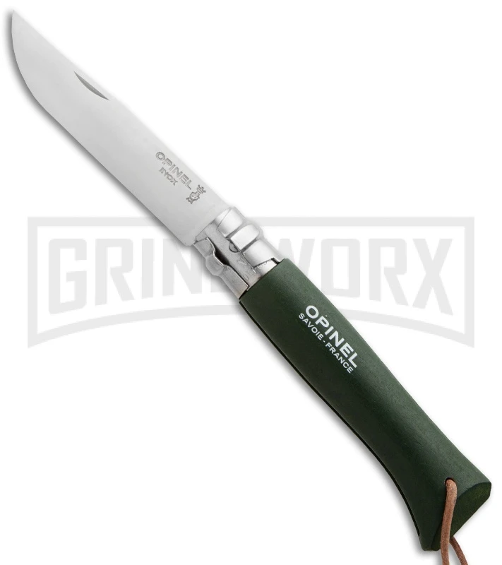 Opinel Knives Trekking No 8 Origins Green Oak Folding Knife - Stainless Steel 1 Opinel Knives Trekking No 8 Origins Green Oak Folding Knife - Stainless Steel