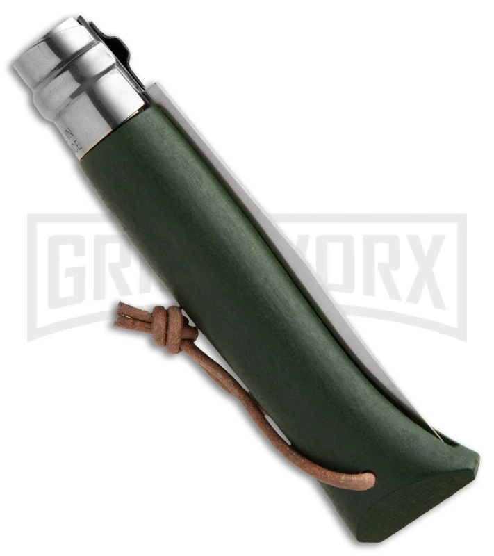 Opinel Knives Trekking No 8 Origins Green Oak Folding Knife - Stainless Steel 2 Opinel Knives Trekking No 8 Origins Green Oak Folding Knife - Stainless Steel - Image 2