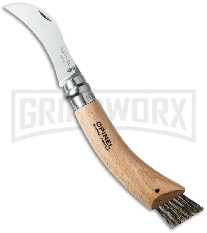 Opinel Knives Mushroom Folding Knife - Stainless Steel Plain 1 Opinel Knives Mushroom Folding Knife - Stainless Steel Plain