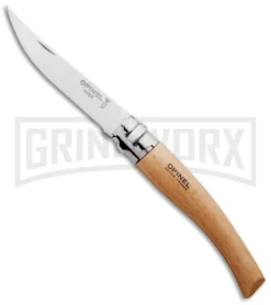 Opinel Knives Slim No. 10 Beechwood Folding Knife - Stainless Steel