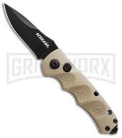 Schrade Mini Extreme Survival Tan Automatic Knife - Black Plain