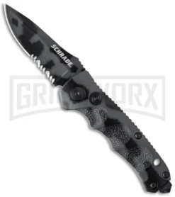 Schrade Mini Extreme Survival SC60MCS Urban Camo Automatic - Spear Point Serr