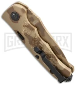 Schrade Mini Extreme Survival SC60MDS Desert Camo Automatic - Spear Point Serr -Grindworx Shop schrade sc60mds side cm large