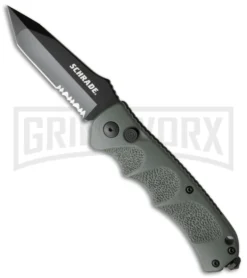 Schrade Extreme Survival SC60ODTS Green Automatic Knife - Tanto Black Serr