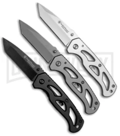 Smith & Wesson Black/Gray/Bead Blast Utility Knife Combo Pack