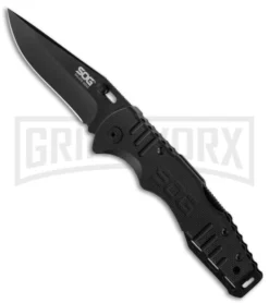 SOG Salute Mini Folding Knife - Black Plain