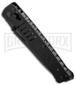 SOG Targa TG1002 Black Tanto Folding Knife - Black Plain -Grindworx Shop sog targa black tg1002 bx bottom cm large