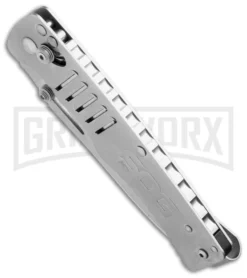 SOG Targa TG1001 Tanto Folding Knife - Satin Plain -Grindworx Shop sog targa satin tg1001 bx bottom cm large