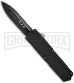 Titan Black D/A OTF Automatic Knife - Dagger Black Plain
