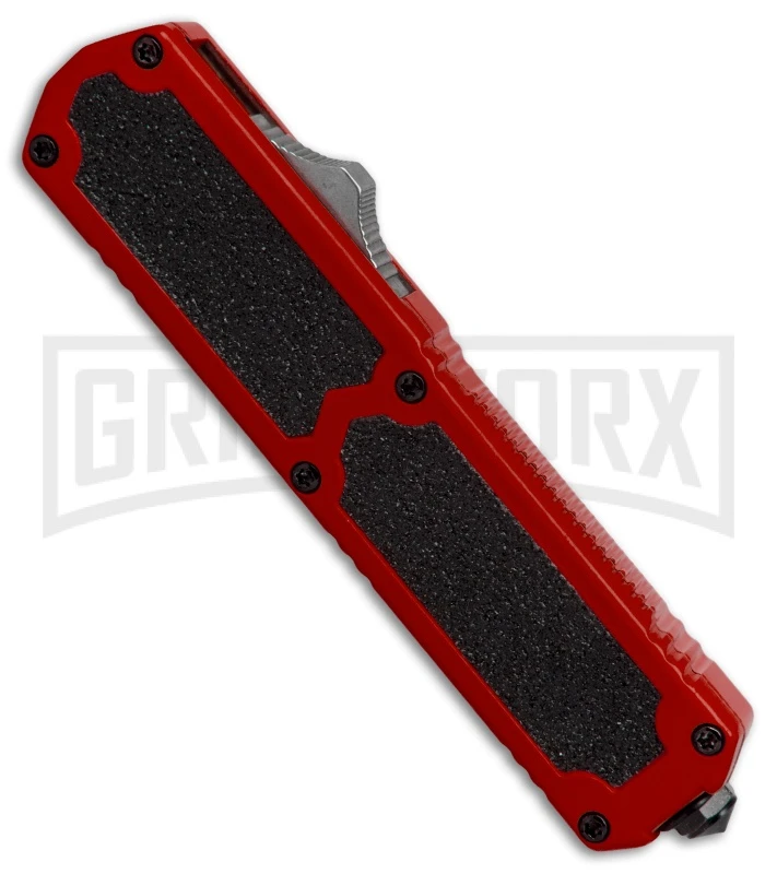 Titan Red D/A OTF Automatic Knife - Tanto Black Serr 2 Titan Red D/A OTF Automatic Knife - Tanto Black Serr - Image 2